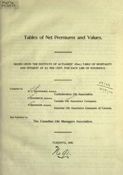 Tables of net premiums and values by William Campbell Macdonald