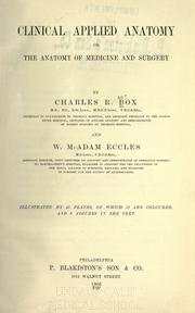 Cover of: Clinical applied anatomy by Charles R Box