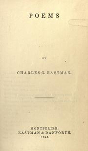 Poems by Eastman, Charles G.