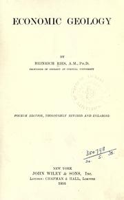 Cover of: Economic geology. by Ries, Heinrich, Ries, Heinrich