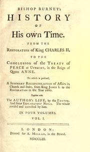 Cover of: Bishop Burnet's History of his own time by Burnet, Gilbert