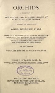 Cover of: Orchids; a description of the species and varieties grown at Glen Ridge, near Boston, with lists and descriptions of other desirable kinds by Edward Sprague Rand
