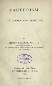 Cover of: Pauperism by Henry Fawcett