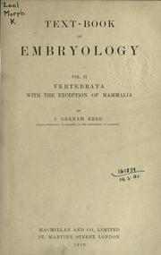 Cover of: Text-book of embryology.