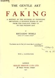 Cover of: The gentle art of faking by Riccardo Nobili, Riccardo Nobili