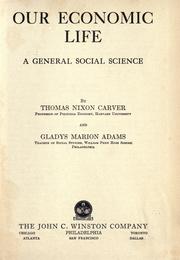 Cover of: Our economic life by Thomas Nixon Carver