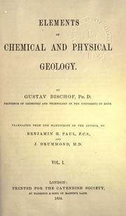 Cover of: Elements of chemical and physical geology by Bischof, Gustav