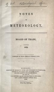 Cover of: Notes on meteorology. by Great Britain. Meteorological Office.