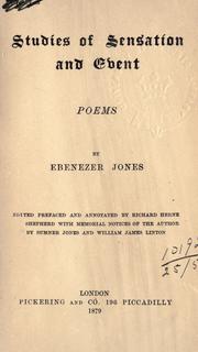 Studies of sensation and event by Ebenezer Jones