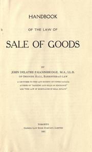 Handbook of the law of sale of goods by Falconbridge, John Delatre