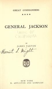 Cover of: General Jackson. by James Parton