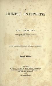 Cover of: A humble enterprise by Ada Cambridge