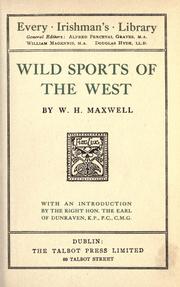 Cover of: Wild sports of the west by W. H. (William Hamilton) Maxwell