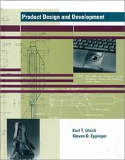 Cover of: Product Design and Development by Karl T. Ulrich