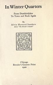 Cover of: In winter quarters, from Dumbiedykes to town and back again by Alvin Howard Sanders