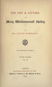 Cover of: The life & letters of Mary Wollstonecraft Shelley by Marshall, Julian Mrs., Marshall, Julian Mrs.