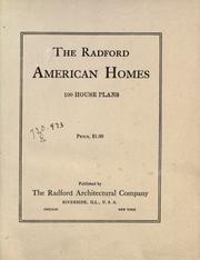 Cover of: The Radford American homes: 100 house plans.