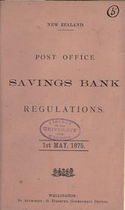Cover of: Post office savings bank regulations: 1st May, 1875.