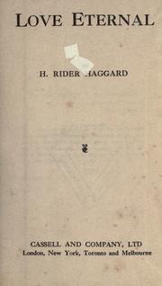 Cover of: Love eternal by H. Rider Haggard