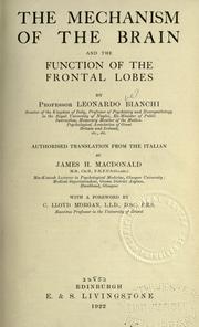 Cover of: The mechanism of the brain by Leonardo Bianchi
