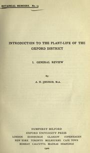 Cover of: Introduction to the plant-life of the Oxford district. by Church, A. H.