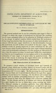 Cover of: The quantitative determination of cane sugar by the use of invertase.