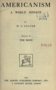 Cover of: Americanism by Colyer, W. T.