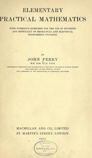 Cover of: Elementary practical mathematics by Perry, John