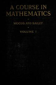 Cover of: A course in mathematics by Frederick S. Woods