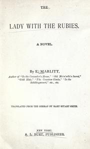 Cover of: The lady with the rubies by E. Marlitt