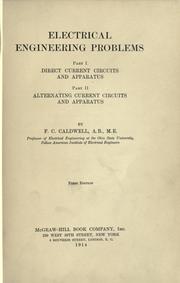 Cover of: Electrical engineering problems. by Caldwell, Francis Cary