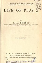 Cover of: Life of Pius X