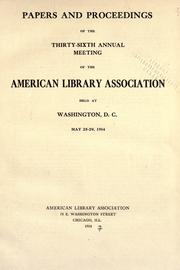 Cover of: Proceedings. by American Library Association, American Library Association