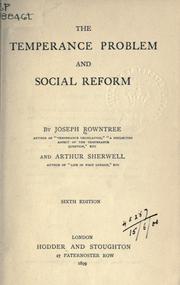 Cover of: The temperance problem and social reform
