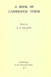 Cover of: A book of Cambridge verse