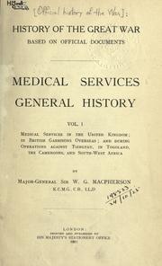 Cover of: Medical services by MacPherson, William Grant Sir