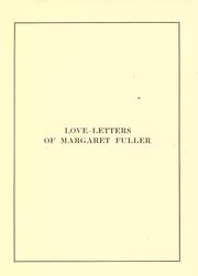 Love-letters of Margaret Fuller, 1845-1846 cover