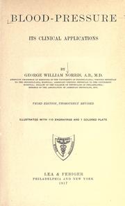 Cover of: Blood-pressure by George William Norris, George William Norris