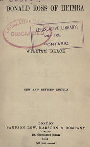 Cover of: Donald Ross of Heimra by William Black, William Black