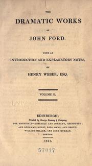 Cover of: Dramatic works by John Ford, John Ford