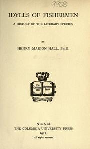 Cover of: Idylls of fishermen by Henry Marion Hall