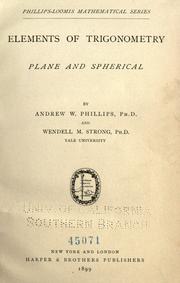 Cover of: Elements of trigonometry by Andrew W. Phillips