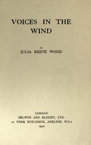 Cover of: Voices in the wind.