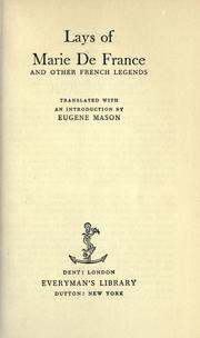 Cover of: Lays of Marie de France: and other French legends