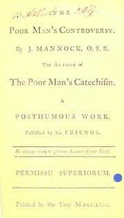 Poor man's controversy by John Mannock