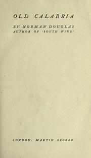 Cover of: Old Calabria