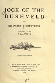 Jock of the bushveld by Fitzpatrick, Percy Sir