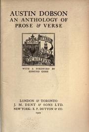 Cover of: anthology of prose & verse