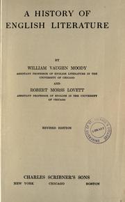 Cover of: A history of English literature by William Vaughn Moody, William Vaughn Moody