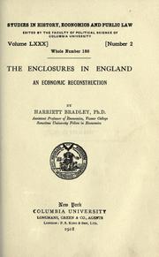 Cover of: The enclosures in England